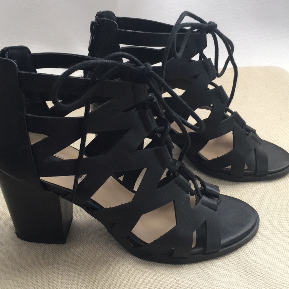 Strappy Black Heels